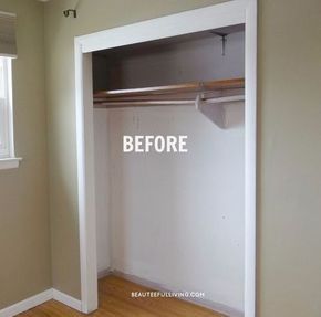 Old Closet Completely Transformed! | Hometalk Closets Without Doors Ideas, Updating Old House, Closet Door Alternative, Door Alternatives, Closet Transformation, House Closet, Closet Remodel, Wall Closet, Closet Update