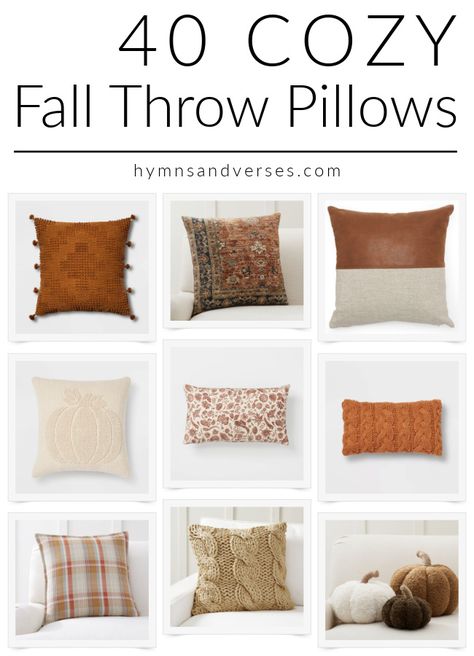 Cozy Fall Throw Pillows for 2021 Winter Throw Pillows Couch Living Rooms, Best Pillows, Seasonal Pillows, Sweater Pumpkins, Easy Fall Decor, Fall Throw Pillows, White Couches, Beautiful Dining Rooms, Old Sweater