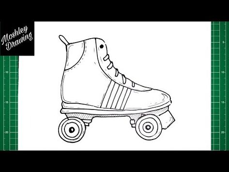 Easy Drawing Tutorial, Drawing Tutorial Easy, Journal Inspo, Bullet Journal Inspo, Easy Drawing, Roller Skate, Easy Step, Drawing Tutorial, Easy Drawings