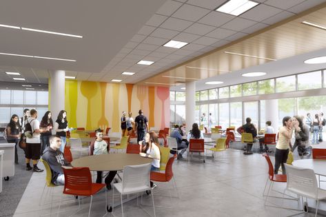 School Dining Hall Design, Dining Hall Design, School Dining Hall, College Dining Hall, Canteen Design, Cafeteria Design, School Cafe, Kindergarten Interior, Life Activities