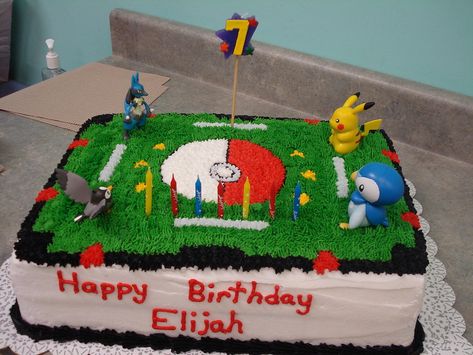 Pikachu Party, Pokémon Cake, Monkey First Birthday, Papercraft Pokemon, Soccer Birthday Cakes, Pokemon Birthday Cake, Pokemon Stadium, Pokémon Birthday, Pokemon Cake