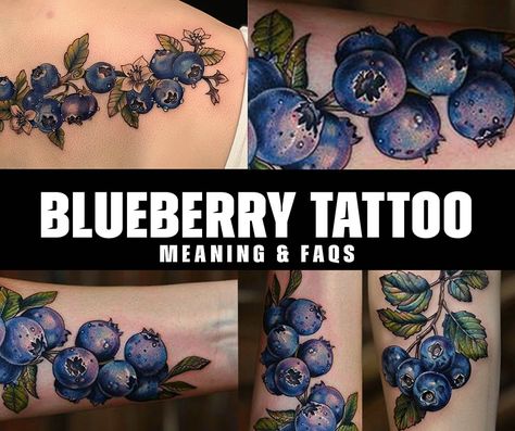 What is the symbolic meaning of a blueberry tattoo? Blueberry Tattoo Minimalist, Blueberry Tattoo, Blueberry Bushes, Wild Berry, Finger Tattoos, Tattoos With Meaning, Shoulder Tattoo, Leg Tattoos, A Design