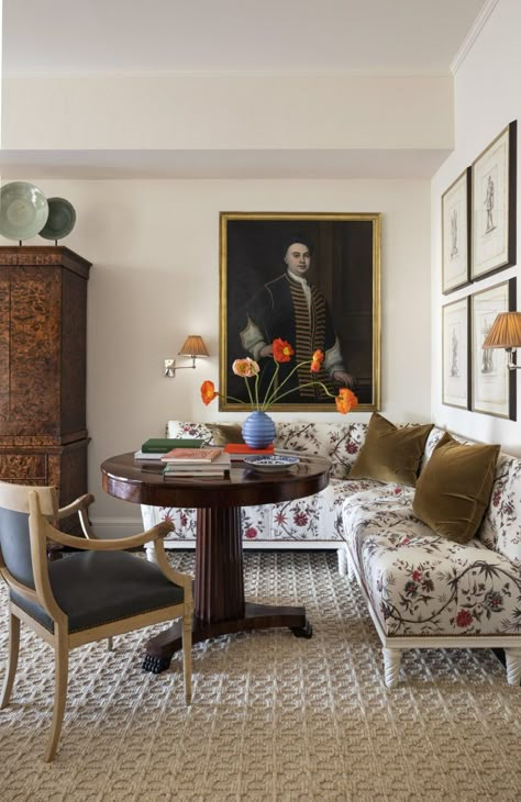 Cece Barfield, West Village Apartment, Luxe Interiors, Dining Nook, West Village, Elegant Interiors, A Living Room, Wall Lamps, How To Antique Wood