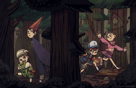 Gravity Falls Wiki, Garden Falls, Gravity Falls Crossover, Garden Frogs, Gravity Falls Funny, Anime Expo, Over The Garden Wall, Fandom Crossover, Garden Wall Art