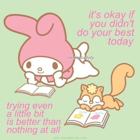 Kawaii Quotes, Cute Motivational Quotes, Positive Mental Health, Cute Messages, It's Okay, School Motivation, Cute Texts, Self Care Activities, My Melody