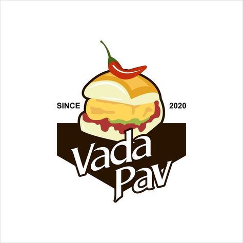 Vada Pav Mumbai Street Food vector Vadapav Logo, Vada Pav Illustration, Mumbai Illustration, Ayurveda Logo, Girl Hand With Drip In Hospital, Cousins Trip, Food Brand Logos, Organic Food Logo, Advertisement Board