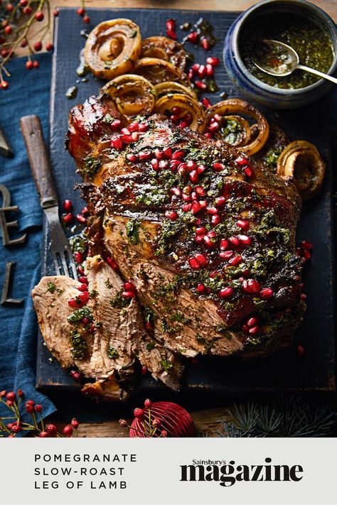 This roast will make a magical showstopper at Christmas as a turkey alternative. The warm spices and sweet, tangy marinade work brilliantly with lamb. Get the Sainsbury's magazine recipe Roast Lamb Christmas Dinner, Christmas Roast Ideas, Christmas Lamb Roast, Christmas Dinner Lamb, Christmas Lamb Dinner, Christmas Lamb Recipes, Christmas Roast Chicken, Showstopper Dinner, Lamb Roast Recipes