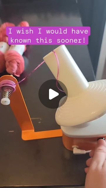 Katie | Knitting & Oils on Instagram: "🧶 Yarn winding trick! 🧶

If your yarn keeps popping off while your trying to get it started, just tie a knot in the end. You can untie it later or just cut that little bit off. 

I use an electric winder (mine is from Amazon, it's out of stock but comment "winder" if you want a link to similar ones) but this absolutely works on a manual winder too! 

Hit save to remember this quick trick 😊" Yarn Winding, Yarn Winder, Tie A Knot, Knitted Wit, In The End, Remember This, The End, Knot, It Works