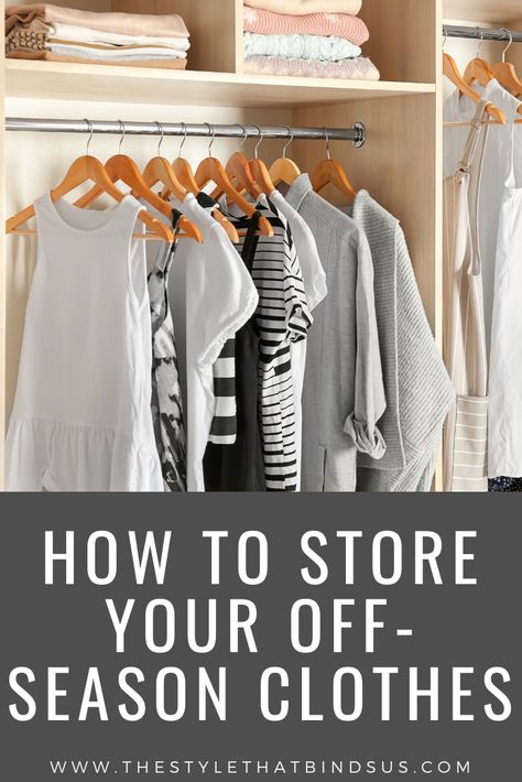 Out Of Season Clothes Storage, Declutter Your Closet, How To Declutter, No Closet, How To Store, Old Clothes, Clothes Closet, Closet Space, Clothes Organization