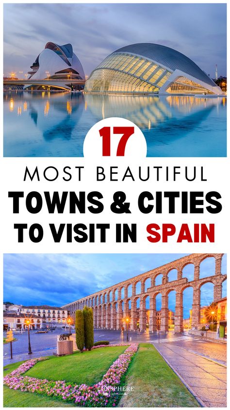 Discover the 17 must-visit destinations in Spain that promise unforgettable experiences. Every corner of Spain boasts its own unique charm, making it a top choice for travellers seeking authentic experiences. Start planning your unforgettable journey through Spain today  #SpainExperiences #DiscoverSpain Places To Visit In Spain, Places In Spain, Spain Travel Guide, Spain Vacation, Charm Making, Incredible Places, Spain Travel, Best Places To Visit, Cool Places To Visit