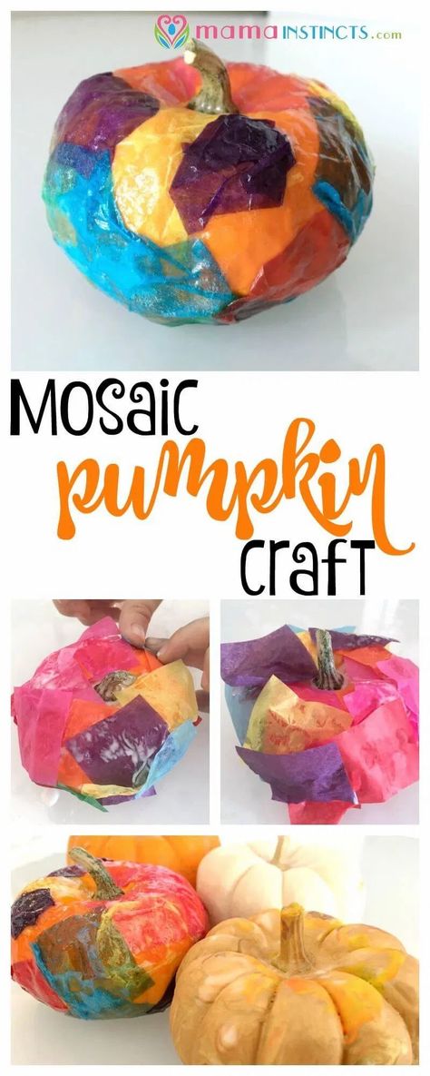 Mosaic pumpkin craft Easy Pumpkin Craft, Mosaic Pumpkin, Pumpkin Crafts Preschool, Fall Crafts For Adults, Pumpkin Craft, Pumpkin Activities, Fall Sewing, Autumn Activities For Kids