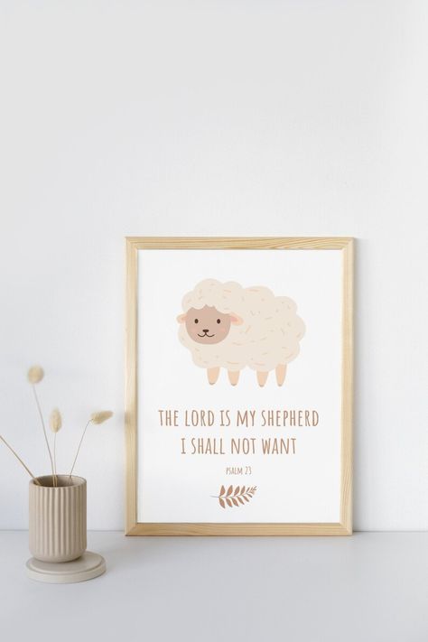 Psalm 23 Wall Art Print Nursery Print Bedroom Shepherd Print - Etsy Australia Psalm 23, Christian Art, Nursery Prints, Girls Bedroom, Baby Nursery, Etsy Australia, Psalms, Printed Items, Nursery