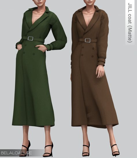 Belaloallure Jill coat matte - The Sims 4 Download - SimsFinds.com Simple Mini Dress, Oversized Puffer Jacket, Oversized Puffer, Fashion Design Collection, Cozy Coats, Green Coat, The Sims4, Leather Biker Jacket, Sims 4 Custom Content