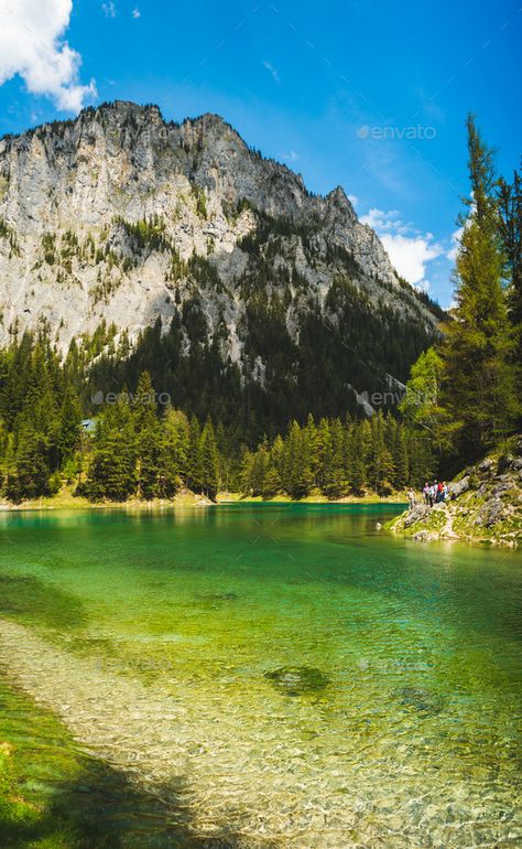 Green Lake Austria, Styria Austria, Sunny Summer Day, Green Lake, Lake Landscape, Place To Visit, Mountain Lake, Summer Day, Tourist Destinations