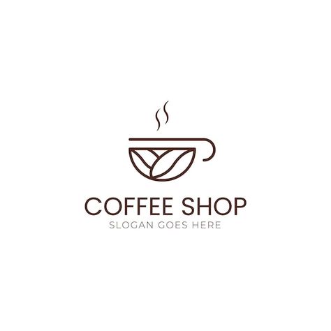 Resto Cafe Logo, Coffee Shop Logos Ideas Inspiration, Logo Kopi Coffee Shop, Minimal Coffee Logo, Coffee Logo Design Ideas, Logo Coffee Design, Cafe And Restaurant Logo, Coffee Bar Logo, Logo For Coffee Shop