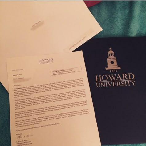 Howard Acceptance Letter, Howard University Acceptance Letter, Spelman Acceptance Letter, University Asthetic Picture, Howard Law School, Acceptance Letter Aesthetic, College Acceptance Aesthetic, Howard University Aesthetic, Howard Aesthetic