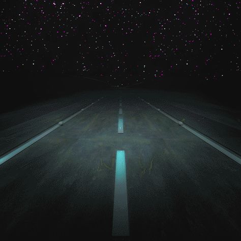 Road to nowhere On My Way Song, Road Gif Aesthetic, High Way Road Night Video, Road Video, Void Design, Anime Night Sky Aesthetic Gif, Neon Cyberpunk Aesthetic Gif, Road Light, Night Time Highway