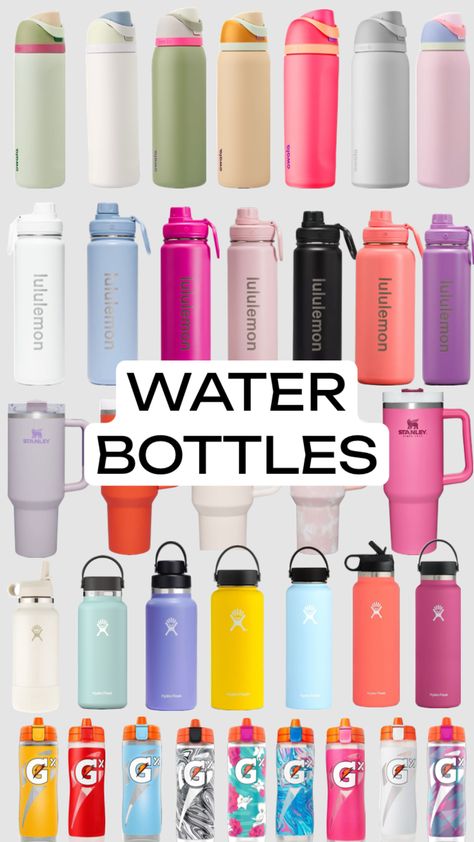 #watterbottles Trip Essentials Packing Lists, Stanley Bottle, What To Pack For Vacation, Boyfriend Advice, Preppy Gifts, School Bag Essentials, Cute Water Bottles, Eye Makeup Pictures, Hot Makeup