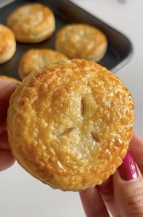 Mini Apple Pies Recipe | The Feedfeed Mini Apple Pie Recipe, Maple Syrup Recipe, Maple Syrup Glaze, Apple Brown Sugar, Mini Pie Recipes, Non Dairy Butter, Apple Hand Pies, Mini Apple Pies, Puff Pastry Dough