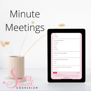 Minute Meetings - Savvy School Counselor Middle School Counselor, Student Interview, High School Counselor, School Transition, Elementary School Counselor, Career Day, Elementary Counseling, Coping Strategies, School Counseling