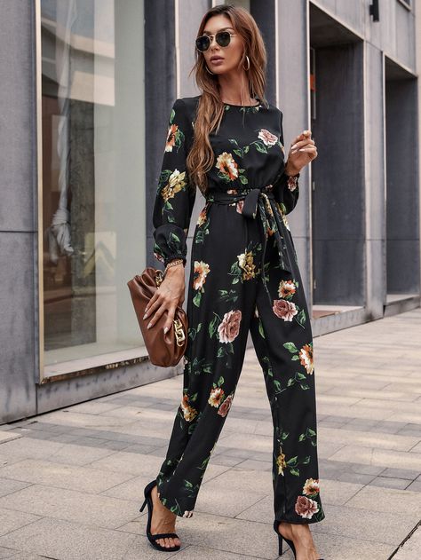 Floral Jumpsuit Outfit, Jumpsuit Outfit Wedding, Belted Jumpsuit, Solid Jumpsuit, Formal Garden, Cami Jumpsuit, Backless Jumpsuit, Jumpsuit Outfit, Wardrobe Inspiration