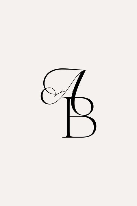 Wedding Initials Logo Letters, Aa Wedding Logo, Couple Monogram Design, Monogram For Wedding, An Logo, Ab Logo, Initials Logo Letters, Wedding Initials Logo, Couple Logo