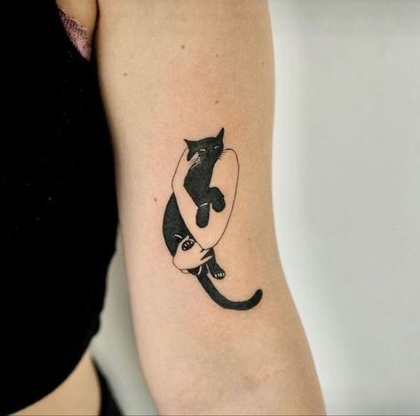 Goth Cat Tattoo, Fluffy Cat Tattoo, Whisky Tattoo, Sirius Tattoo, Tuxedo Cat Tattoo, Kali Tattoos, Tattoos For Women Cat, Cat Silhouette Tattoos, Cat Face Tattoos