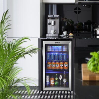 Black Mini Fridge, Office Refrigerator, Jacuzzi Room, Office Design Trends, Elegant Home Office, Refrigerator Cooler, Bar Refrigerator, Bar Shelves, Candle Bar