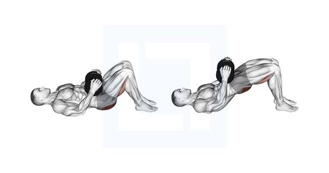 Dumbbell Glute Bridge, Glutes Bridge, Dumbbell Glute, Barbell Glute Bridge, Hip Workouts, Workout Images, Tuesday Workout, Dumbbell Workouts, Glute Workouts