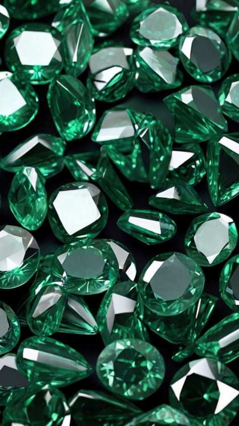 Diamond Background Aesthetic, Wallpaper Background Green, Gem Wallpaper, Illusion Wallpaper, Green Wallpapers, Diamond Background, Optical Illusion Wallpaper, Green Diamonds, Aesthetic Objects