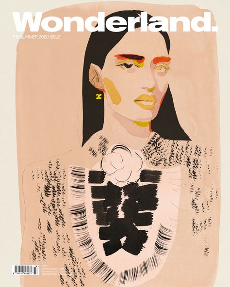 Cecilia Carlstedt - Aishwarya Gupta Wears Chanel For Wonderland Summer 2020 Issue Chanel Cover, Chanel Illustration, Wonderland Magazine, Collage Techniques, Illustrators On Instagram, Fashion Illustrator, Ink Illustrations, Harper's Bazaar, Illustration Artists