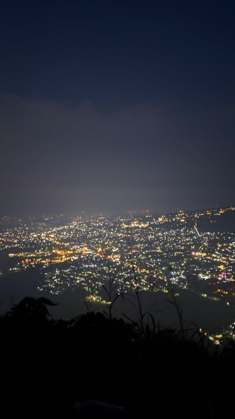 Selfie With Indian Flag, Mussoorie Night View, Lakeside Pokhara, City Lights Aesthetic, Nature Snap, City Lights At Night, Mountains Aesthetic, Waterfall Pictures, Amoled Wallpapers