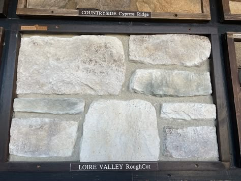 Lakehouse Exteriors, Barn Fireplace, Diy Stone Fireplace, Grey Stone Wall, Eldorado Stone, Masonry Fireplace, Stone Exterior, Family Room Makeover, Secret House