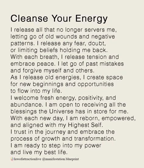 Release Negative Energy Affirmation, Releasing Negative Energy Affirmation, Cleansing Mantras, New Year Mantra, Abundance Ritual, Spiritual Cleanse, Clearing Energy, Take Your Power Back, Aura Energy