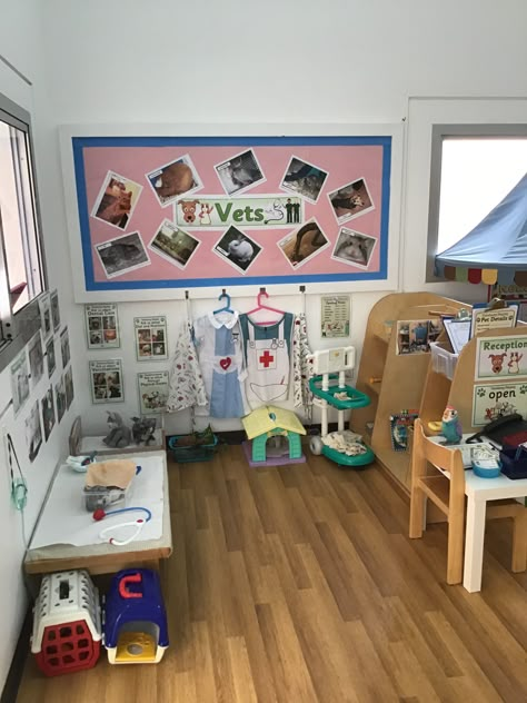 Vet Role Play Area, Eyfs Vets Role Play, Vet Play Area, Vets Role Play Area Eyfs, Early Years Role Play Areas, Vet Role Play Eyfs, Hospital Role Play Area Eyfs, Eyfs Role Play Area, Vets Role Play