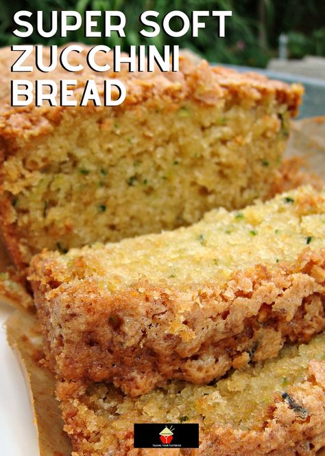 Super Moist Zucchini Bread. A wonderfully soft, no yeast loaf cake perfect with a cup of tea! and a great way to hide vegetables in cake! Zucchini Recipes Bread Easy, 1 Loaf Zucchini Bread Recipe, Zucchini Bread With Buttermilk, Worlds Best Zucchini Bread, Moist Zucchini Bread Recipes, Pumpkin Zucchini Bread, Easy Zucchini Bread Recipes, Recipes Muffins, Moist Zucchini Bread