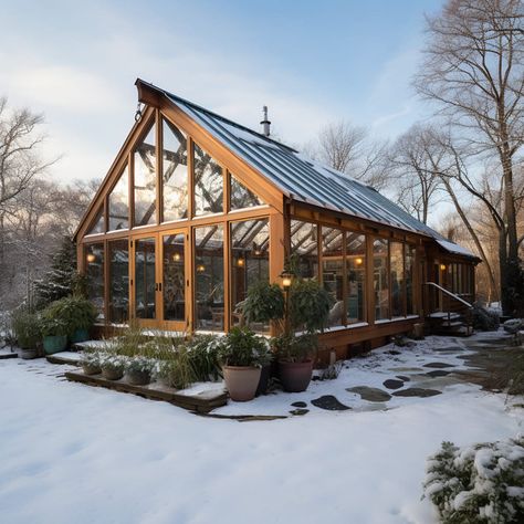 Timber Frame Greenhouse, Timber Greenhouse, Greenhouse Kitchen, Acreage Living, Victorian Greenhouses, Heating A Greenhouse, Home Greenhouse, Backyard Greenhouse, Greenhouse Plans