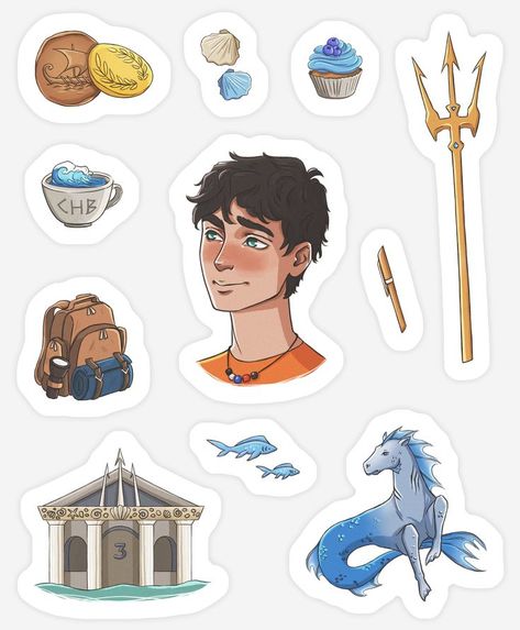 Percy Jackson Book Covers Printable, Percy Jackson Symbols, Percy Jackson Printables, Vintage Percy Jackson Posters, Percy Jackson Scrapbook, Percy Jackson Collage, Percy Jackson Stickers Printable, Pjo Stickers, Percy Jackson Crafts