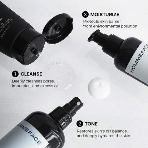 Daily Skincare Trio Set How To Use Skincare Step By Step, Man Skincare, Spa Ceylon, Men Cosmetic, Spray Toner, Skin Care Men, Mens Skincare, Men Skincare, Skincare For Men