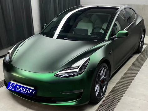 Silk green vinyl wrap car Car Paint Designs Ideas Vehicle Wraps, Car Wrap Color Ideas, Car Wrap Colors, Green Car Wrap, Vinyl Wrap Colors, Tesla Wrap, Paint Reference, Green Cars, Air Car