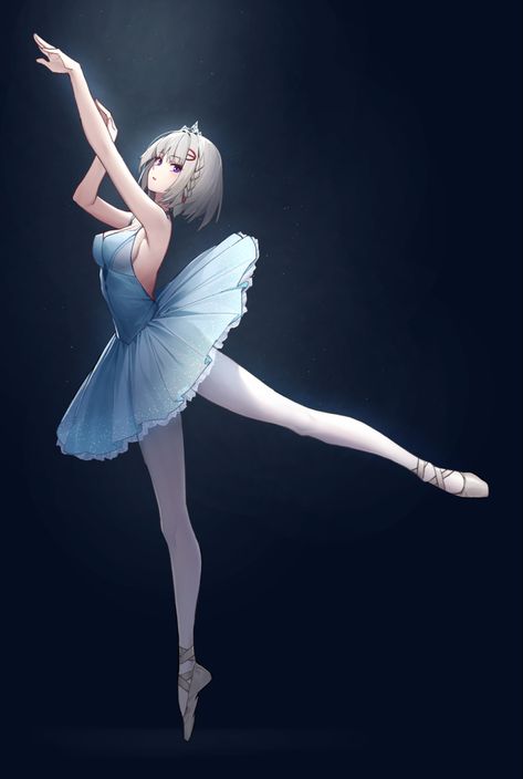 Angelise Ikaruga Misurugi, Black Butler Crossover, Ballerina Anime, Anime Ballet, Anime Ballerina, Ballet Illustration, Ballerina Poses, Ballet Poses, Ballet Art