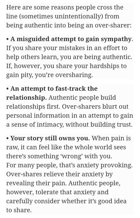 Why people overshare - https://www.google.com/amp/s/www.forbes.com/sites/amymorin/2016/10/22/there-is-a-clear-line-between-oversharing-and-being-authentic-heres-how-to-avoid-crossing-it/amp/ How To Be An Overachiever, Stop Oversharing Quotes, How To Not Overshare, Stop Oversharing, Oversharing Quotes, How To Stop Oversharing, Boundaries For People Pleasers, Comfort Zone Quotes Motivation, People Pleaser Boundaries