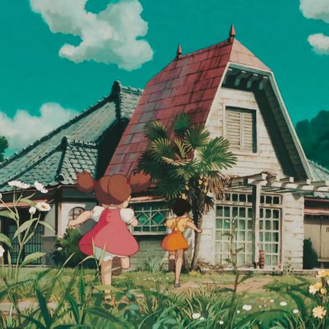 Totoro Scenes, Mei Kusakabe, Satsuki And Mei, Ghibli Screencaps, Scenes To Paint, Ghibli Icons, My Neighbour Totoro, Ghibli Artwork, Ghibli Studio