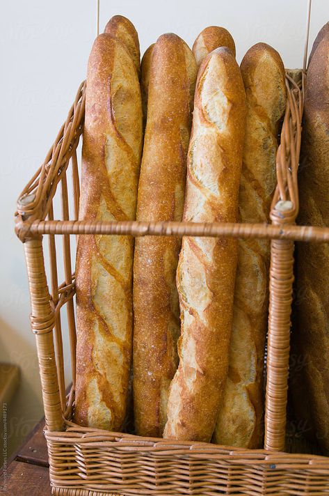 Fresh Made Bread Baguette At Bakery by Raymond Forbes LLC Baguette Aesthetic, Bread Baguette, Food References, Baguette Bread, Fair Food, Outlet Mall, Art Commissions, Bread Boxes, Bread Box