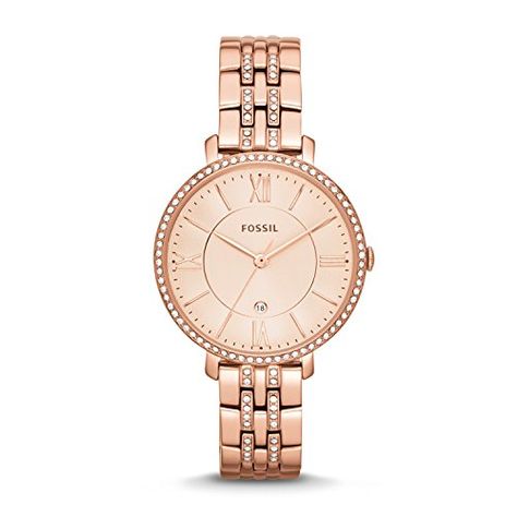 Fossil Womens ES3546 Jacqueline Rose GoldTone Stainless Steel Watch *** Want additional info? Click on the image. Stainless Steel Watch Women, Rose Watch, Fossil Watches Women, Bezel Bracelet, Watches Women, Fossil Watch, Fossil Watches, Rose Gold Watches, Classic Watches