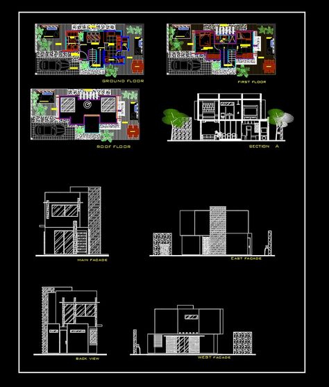 House Plan Design 9 AutoCAD File Free download Village House Design Plan, Autocad Plan, Freecad 0.20, Training Center Design, Dwg Files Free Download, 2d Autocad Plan, Autocad Free, Autocad 2d House Plan And Elevation, 2d Plan Autocad