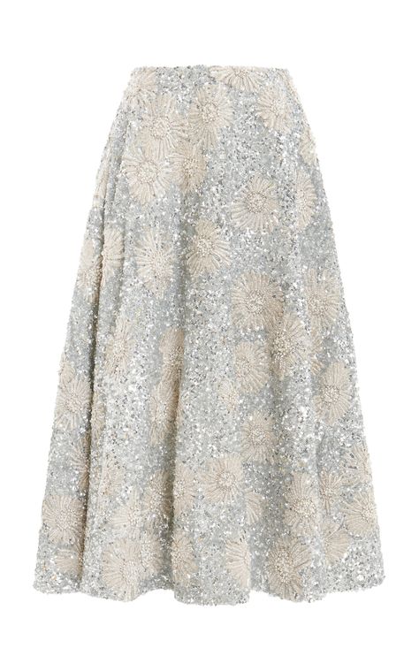 Moda Operandi Skirt, Valentino Skirt, Organza Midi Skirt, Embroidered Organza, Flower Skirt, Valentino Women, Guilty Pleasures, Moda Operandi, Shopping List