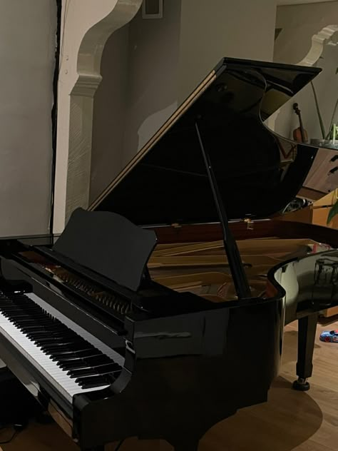 Fancy Piano Aesthetic, Black Grand Piano Aesthetic, Piano Black Aesthetic, Yamaha Piano Aesthetic, Classic Music Aesthetic, Grand Piano Aesthetic, Playing Piano Aesthetic, Musical Instruments Aesthetic, Piano Motivation