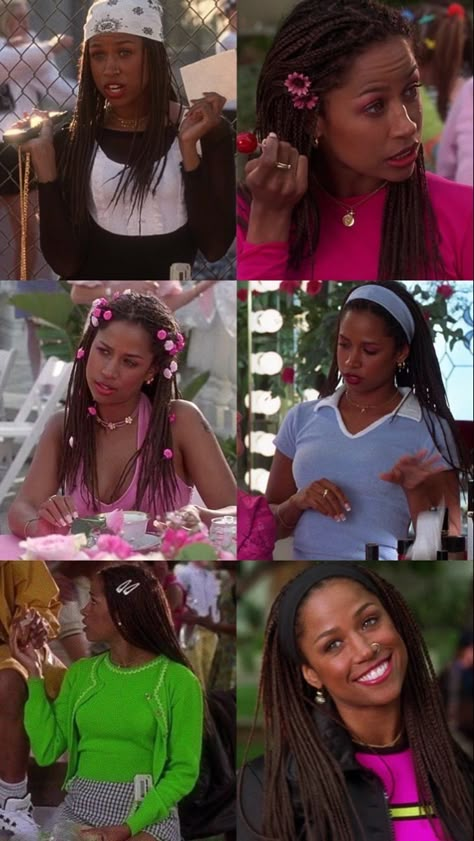 Dionne Clueless Hairstyles, Clueless Fashion Dione, Dione Davenport Outfits, Clueless Dionne Outfits, 90s Black Women Outfits, 90s Outfit Black Women, 80s Black Women, Dionne Clueless Outfits, 1990s Trends