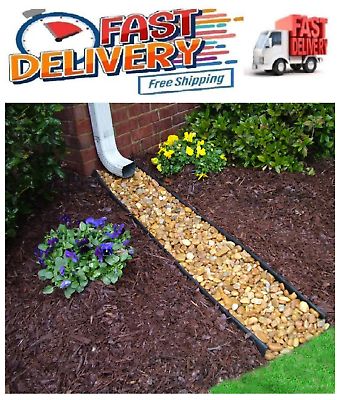 Gutter Splash Block Downspout Rain Diverter 12x38 in. Water Channel Guard Divert | eBay Fence Edging, Rain Diverter, Downspout Diverter, Gutter Drainage, Splash Blocks, Small Front Yard Landscaping, Drainage Solutions, Landscaping With Large Rocks, Rain Gutters